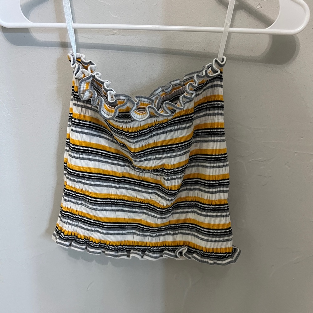 strapless crop top